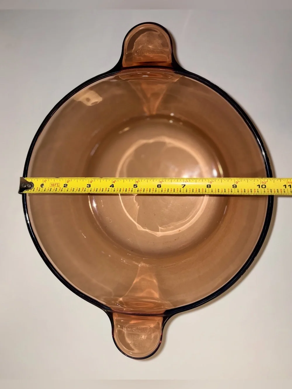 Vintage PYREX 4.5 L Visions Amber Corning Dutch Oven With Lid